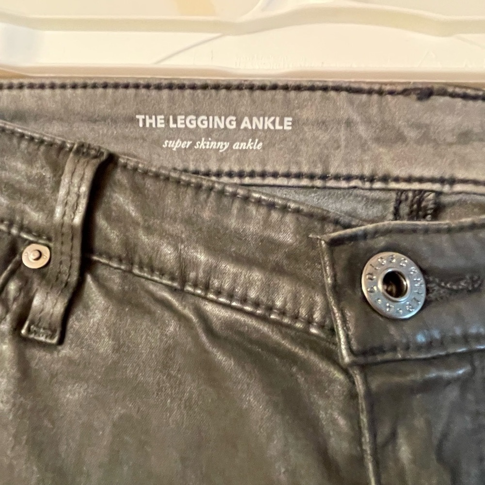 AG Adriano Goldschmied NWT The Legging Super Skinny Ankle coated black jeans - Picture 4 of 10